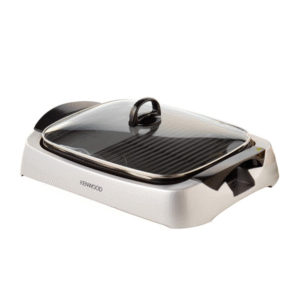 Kenwood Grill with glass lid and metal body – Silver (HG266)