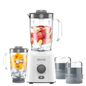 Kenwood Blender 2L with 3 speeds, 2 grinders, and extra jar – White (BLP41.H0WH)