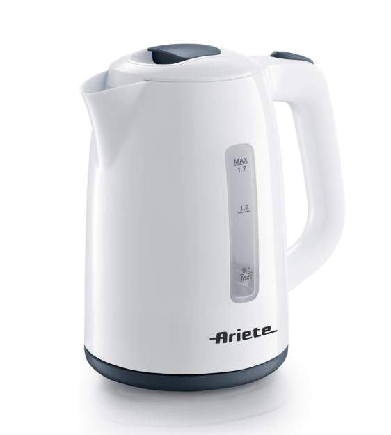 Ariete Electric Kettle with plastic cover and separate base 2200W - White (2875)