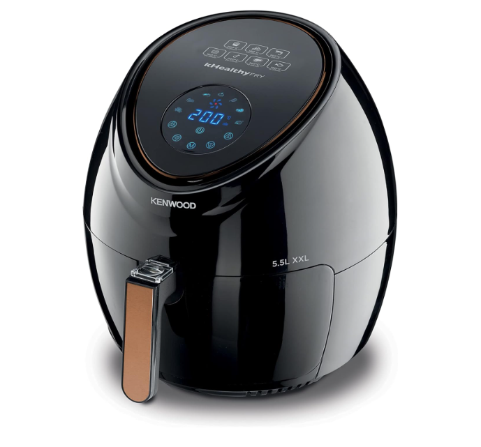Kenwood Air Fryer 5L Black with Gold Control Panel (HFP52.000BK)