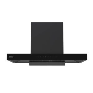 Haier Pyramid black range hood 90 cm touch control panel 3-speed turbo motor with 220W power and two lighting lamps (HCH - T390T7MB)