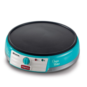 Ariete Crepe Maker Non-stick surface heat indicator light with wooden spreader 1000W - Blue (202)