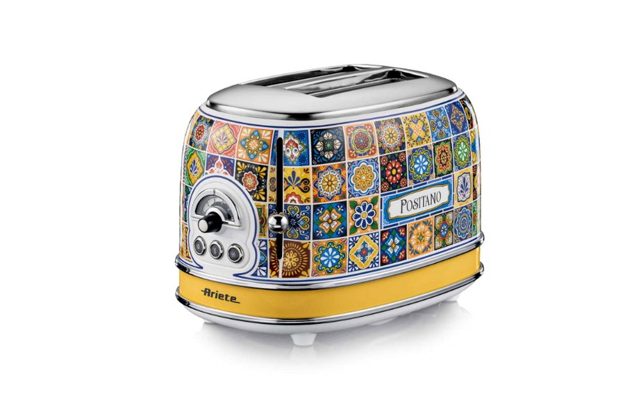 Ariete Toaster – 2 slices stainless steel with 6 browning levels (155 Positano)